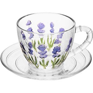 Xicara cafe lavanda 80ml 1 conj - lyor (unidade)