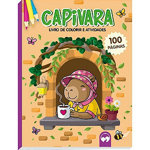 Livro infantil colorir atividades 100pgs capivaras - vale das letras (unidade)