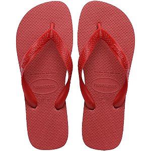Chinelo havaianas top 41/2 vermelho hibisco - havaianas (par)