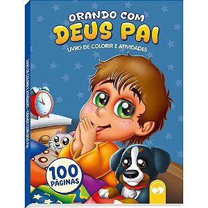 Livro infantil colorir atividades 100pg orando c/deus - vale das letras (unidade)