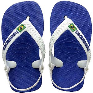 Chinelo havaianas infantil baby brasil logo 21 marinho - havaianas (par)