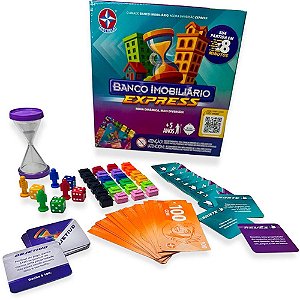 Jogo de tabuleiro banco imobiliario express - estrela (unidade)