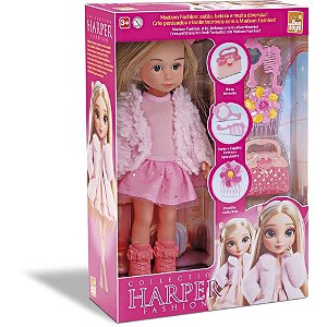 Boneca harper fashion 34,5cm - bee toys (unidade)
