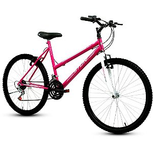 Bicicleta aro 26 tr-1 branco/pink - stone bike (unidade)