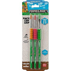 Pincel artesanal minecraft grip ergonomico 3mod - leonora (bl.c/03)