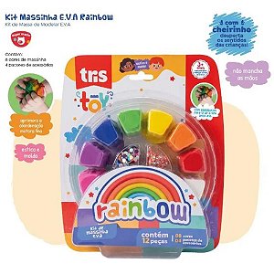 Massa de eva criativa tris toy rainbow c/12cores - summit (unidade)