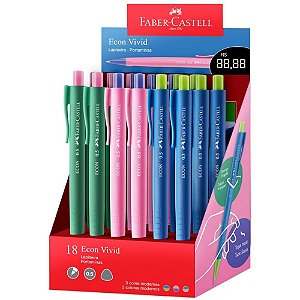 Lapiseira 0.5mm econ 3 modelos - faber-castell (dp.c/18)