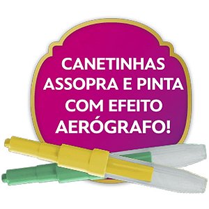 Brinquedo para colorir princesa assopra e pinta - toyng (unidade)