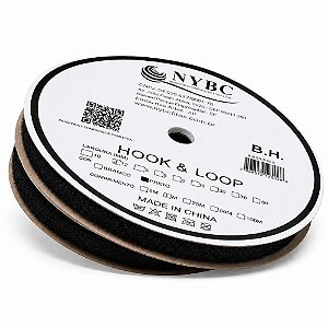 Velcro 16mm preto c/25mt - nybc (rolo)