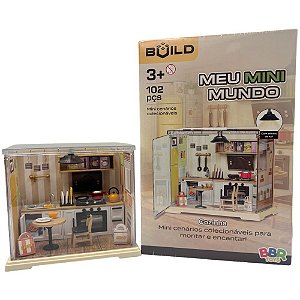 Brinquedo para montar mini mundo cozinha 102pcs - bbr toys (unidade)