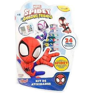 Maleta para pintura spider-man kit pintura - toyng (unidade)