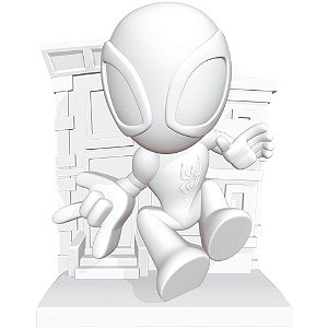Boneco e personagem spider-man vinil p/pintar - toyng (unidade)