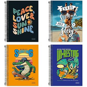 Caderno 01x1 capa dura glee misto 80fls - cadersil (pct.c/04)