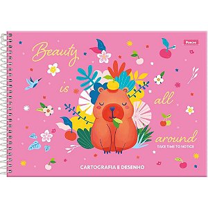 Caderno desenho univ capa dura amazzu 80fls - foroni (pct.c/05)