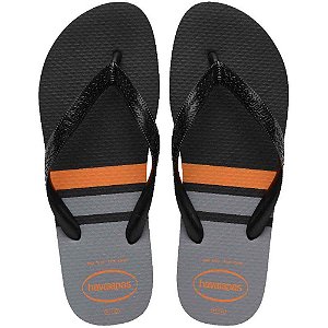Chinelo havaianas masculino color essential 37/8 preto/cin - havaianas (par)