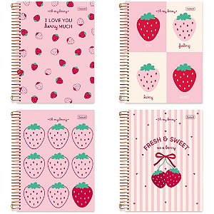 Caderno 01x1 capa dura oh my berry 80fls. - cadersil (pct.c/04)