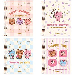 Caderno 10x1 capa dura lovvy 160fls. - cadersil (pct.c/04)