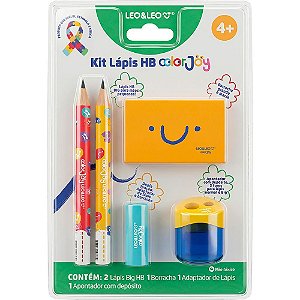 Kit escolar color joy big hb c/05 peças - leonora (blister)