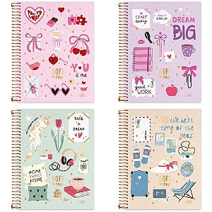 Caderno 10x1 capa dura soft days 160fls - cadersil (pct.c/04)