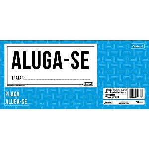 Impresso administrativo aluga-se 15x32,5cm - cadersil (unidade)