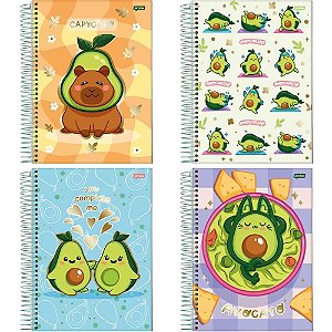 Caderno 01x1 capa dura avocado 80fls. i.a - jandaia (pct.c/04)