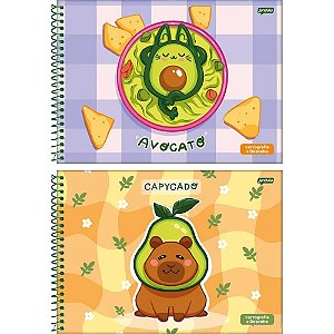 Caderno desenho univ capa dura avocado espiral 80fls. - jandaia (pct.c/04)