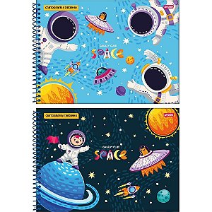 Caderno desenho univ capa dura galaxy club space esp 80fl i.a - jandaia (pct.c/04)