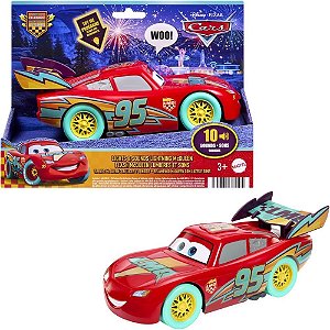 Carrinho cars mcqueem som/luz - mattel (unidade)