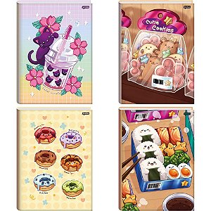 Caderno brochurao capa dura mochi 80fls. i.a - jandaia (pct.c/05)