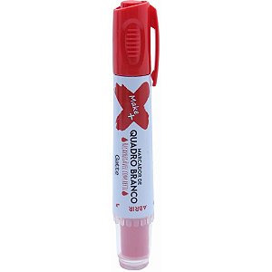 Pincel quadro branco qb recarregavel c/refil vermel - make+ (cx.c/12)