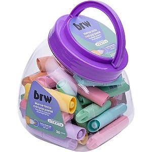 Caneta marca texto pop mini pastel 6 cores - brw (pote-36)
