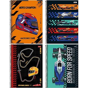 Caderno 10x1 capa dura veloce 160fls - foroni (pct.c/04)
