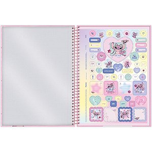 Caderno 01x1 capa dura stitch angel 80fls - foroni (pct.c/04)