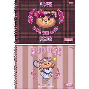 Caderno desenho univ capa dura bear the bear espiral 80fls. - jandaia (pct.c/04)