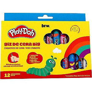 Giz de cera jumbo play-doh extra big 12 cores - brw (unidade)