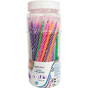 Caneta esferografica wow fun corpo br. 0.7mm 5cores - leonora (pote-30)