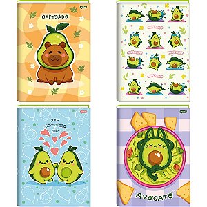 Caderno brochurao capa dura avocado 80fls. i.a - jandaia (pct.c/05)