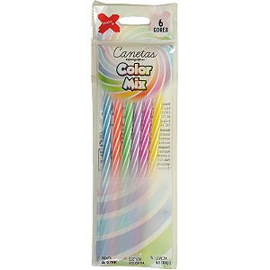 Caneta esferografica color mix 0.7mm - make+ (bl.c/06)
