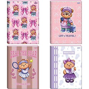 Caderno brochurao capa dura bear the bear 80fls. i.a - jandaia (pct.c/05)