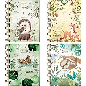 Caderno 01x1 capa dura puppies 80fls. i.a - jandaia (pct.c/04)