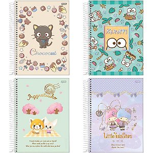 Caderno 10x1 capa dura sanrio friends 160fls. i.a - jandaia (pct.c/04)