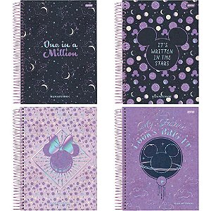 Caderno 01x1 capa dura mickey arts magic 80fls. i.a - jandaia (pct.c/04)