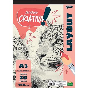 Bloco para educacao artistica folhas layout 180g a3 flex 20f - jandaia (unidade)
