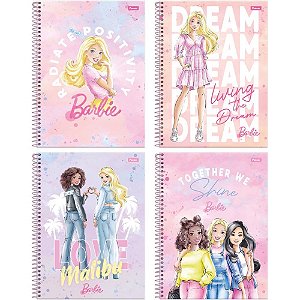 Caderno 01x1 capa dura barbie fit 80fls - foroni (pct.c/04)