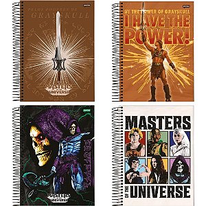 Caderno 01x1 capa dura masters of the universe 80f ia - jandaia (pct.c/04)