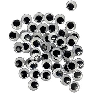 Artesanato olho movel 15mm preto - art lille (pct.c/50)