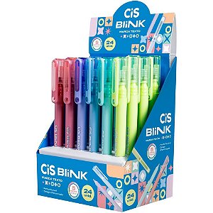 Caneta marca texto cis blink trend colors 5cor (s - sertic (dp.c/24)