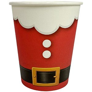 Copo descartavel natal papai noel 240ml - art lille (pct.c/08)