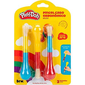 Pincel escolar play-doh redondo cabo ergonomi - brw (bl.c/03)