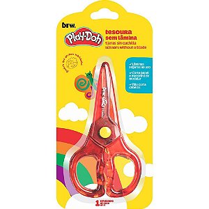 Tesoura escolar play-doh s/lamina 13cm. - brw (unidade)